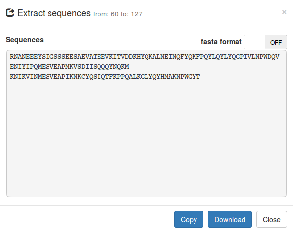 export sequences