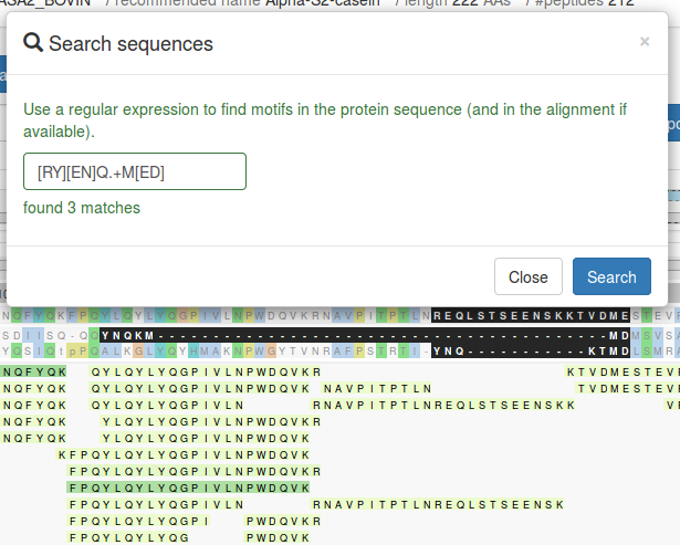 search sequences